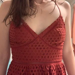 Abercrombie Orange Crochet Dress NWT